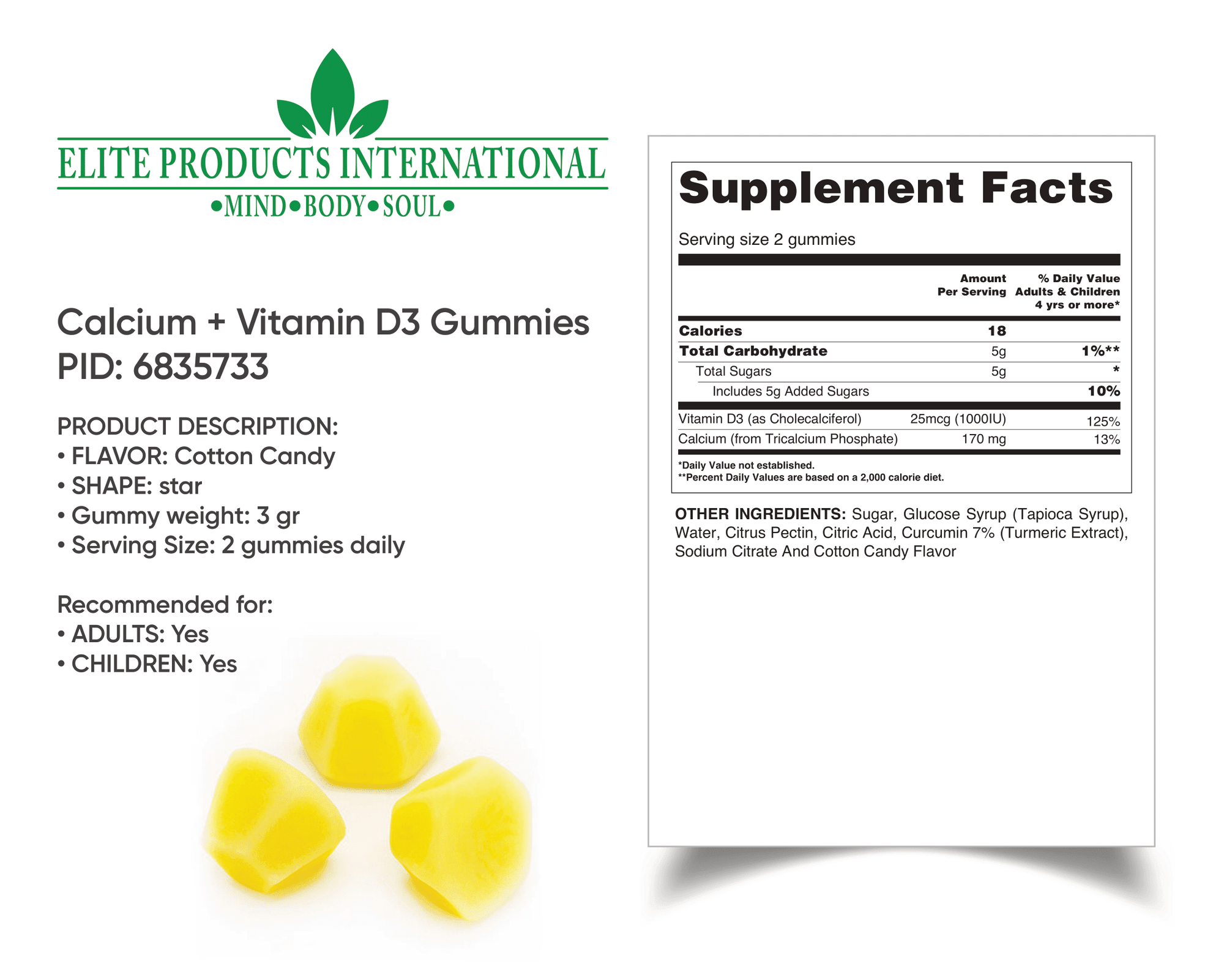 calcium plus vitamin D gummies help support healthy bones and muscles, plus immune health.