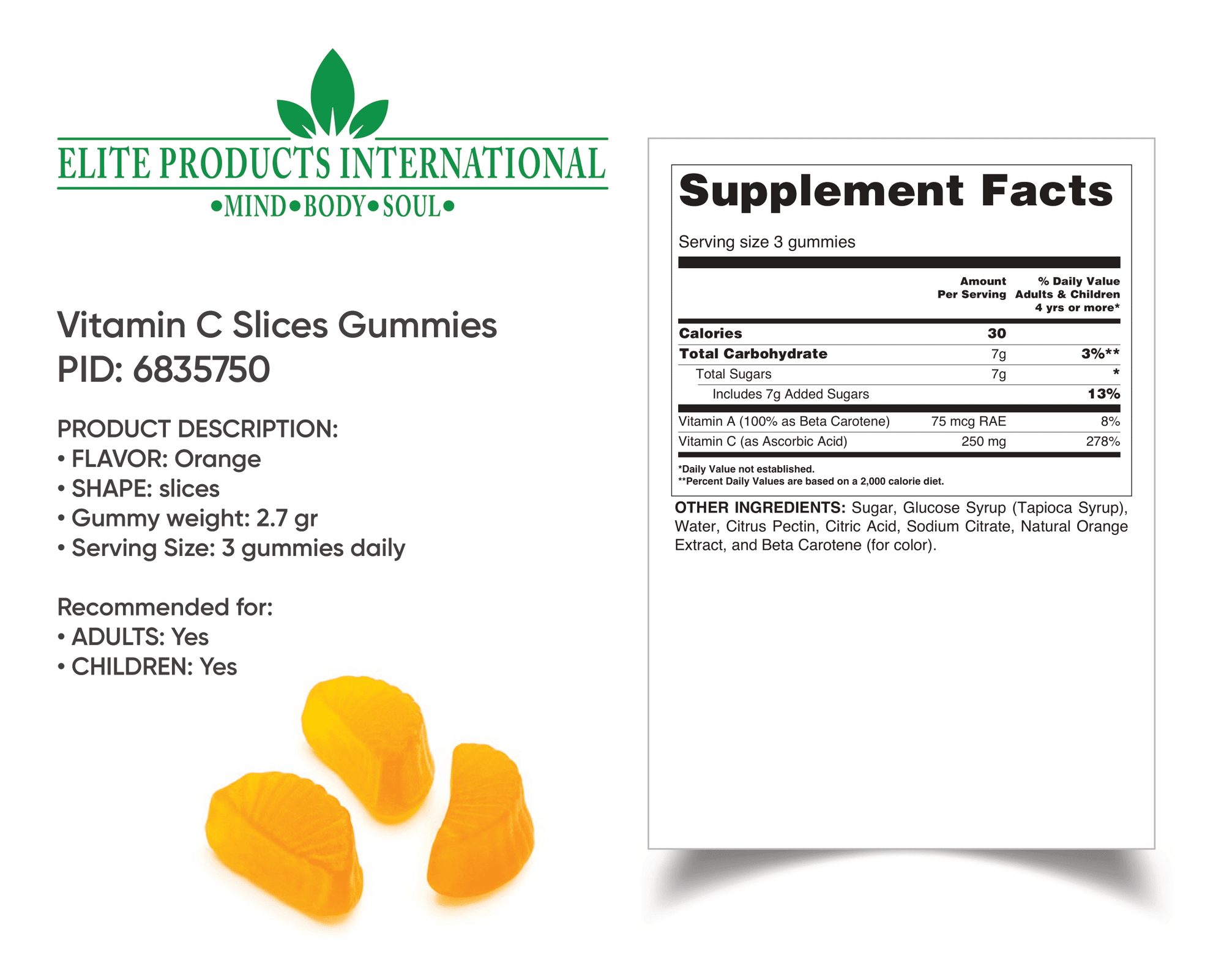 Vitamin C Gummies empower your body's natural defenses.