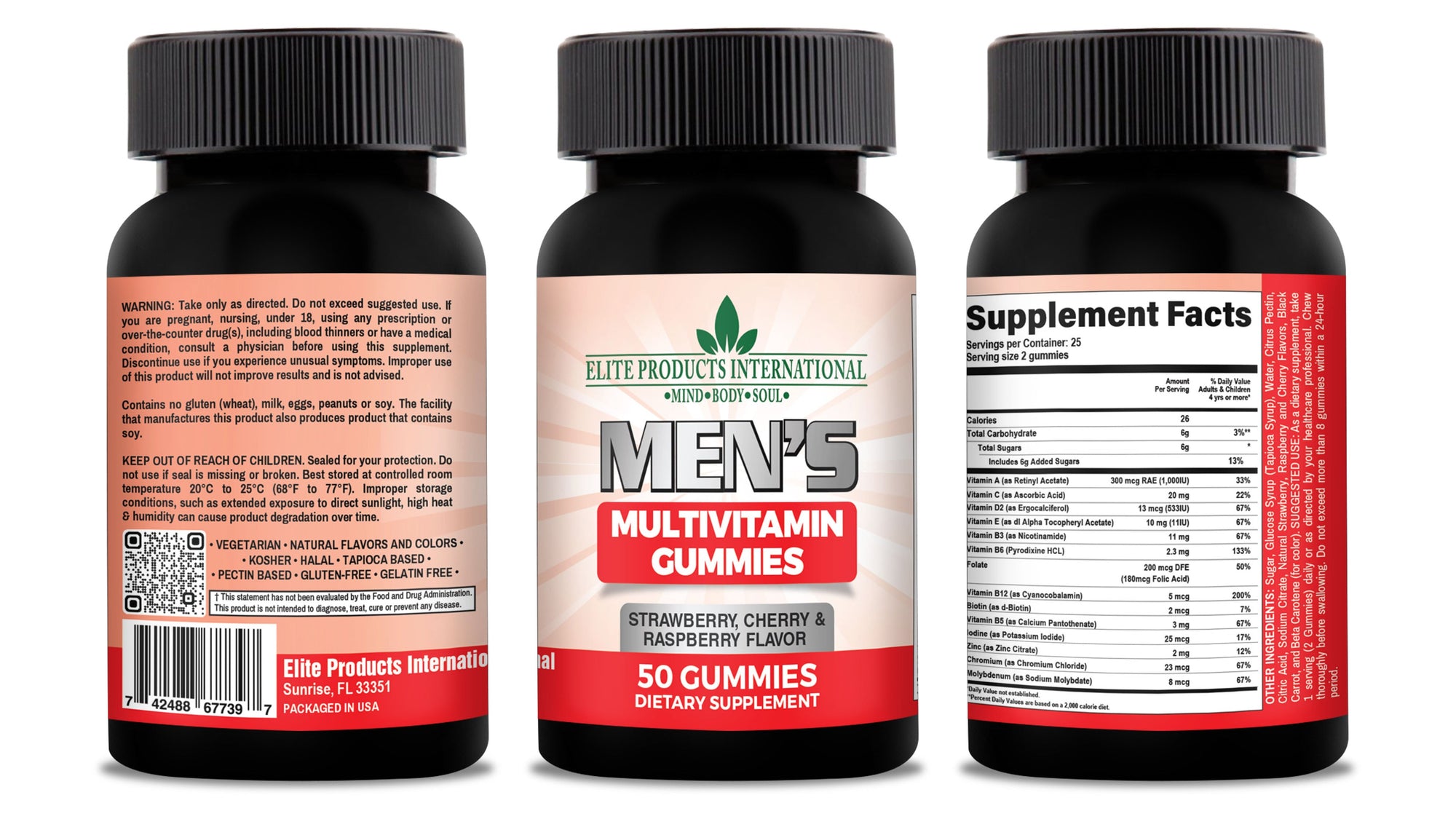 Men’s Multivitamin Gummies packed with a robust blend of essential nutrients,