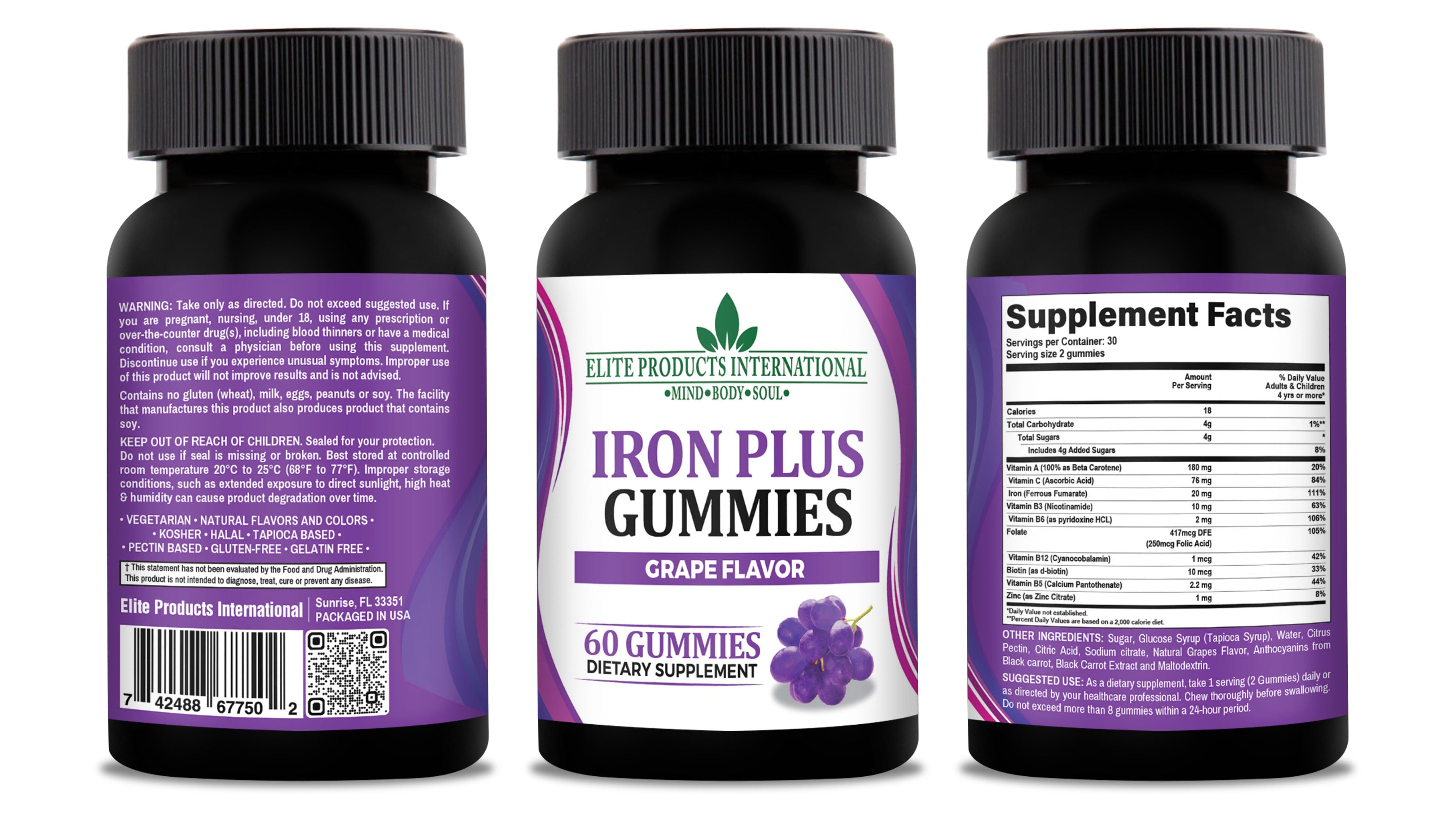 Iron Plus Vitamin Gummies support your daily iron needs.